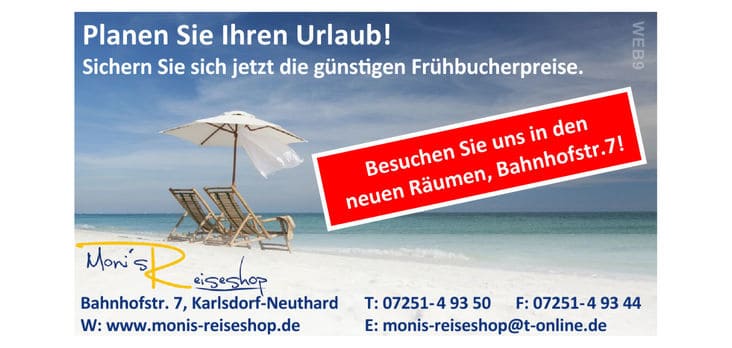 Monis Reiseshop Advertisement